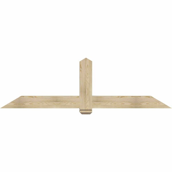 Ekena Millwork Eugene Rough Sawn Timber Gable Bracket, Douglas Fir, 84"W x 24"H x 6"D x 6"F, 7/12 Pitch GBW084X24X0606EUG00RDF - main